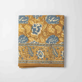 King-size Printed Bedcover With 2 Pillow Cases, Ochre - Eyaas